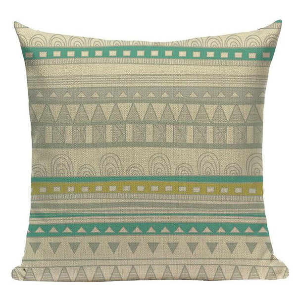 Light Blue Yellow Bohemian Throw Pillow Cases-Tiptophomedecor-Interior-Design-Home-Decor