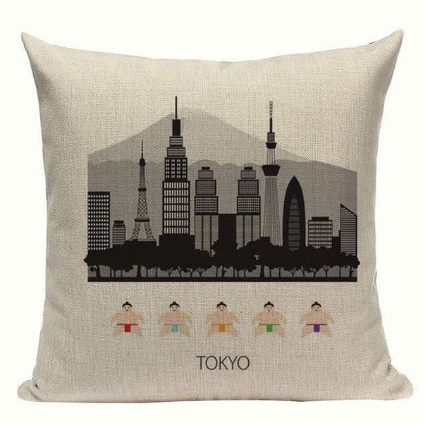 London Rome City Buildings Architecture Pillow Cases Cushion Covers-TipTopHomeDecor