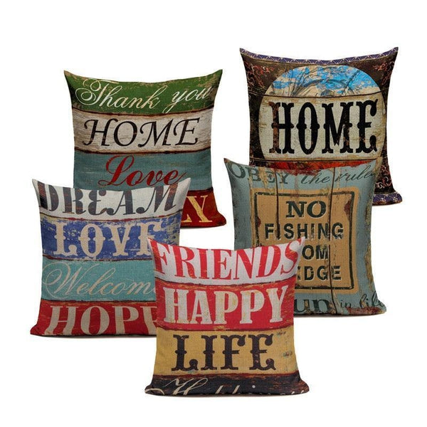 Vintage Love Hope Home Cushion Covers-Tiptophomedecor-Interior-Design-Home-Decor