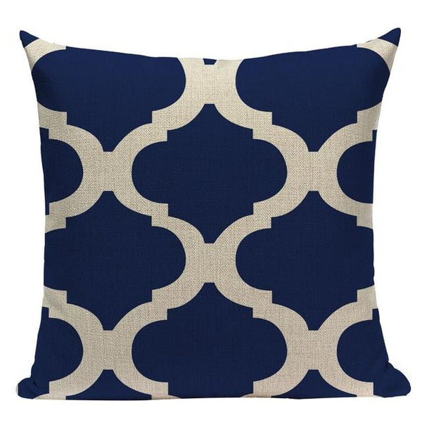 Marine Dark Blue Coral Starfish Cushion Covers-Tiptophomedecor
