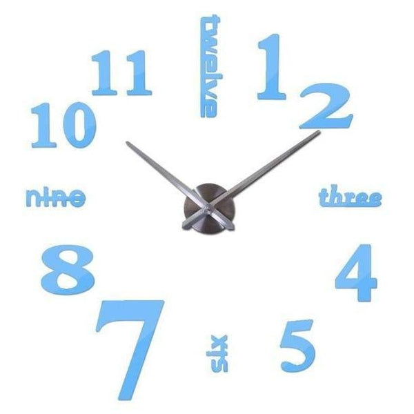 Mixed Word Number 3D Wall Clock Decal-TipTopHomeDecor
