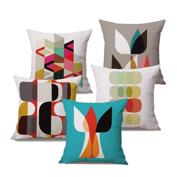 Modern Abstract Colorful Art Impressions Throw Pillow Cases-Tiptophomedecor