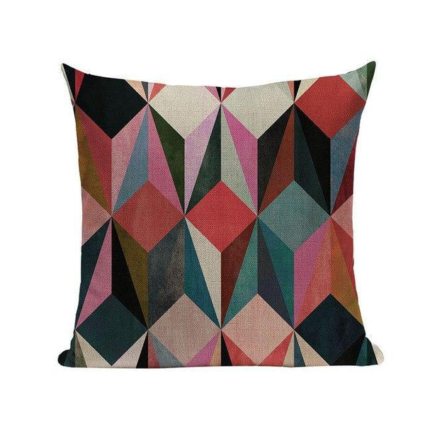 Modern Abstract Fuchsia Grey Symmetrical Figures Cushion Covers-Tiptophomedecor-Interior-Design-Home-Decor