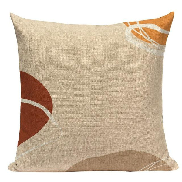 Modern Earth Colors Organic Shapes Linen Pillow Cases-TipTopHomeDecor