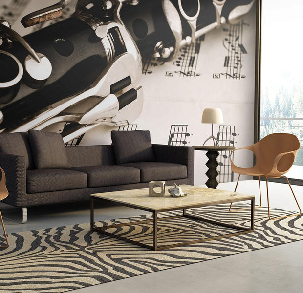 Wall mural - Clarinet and music notes-TipTopHomeDecor