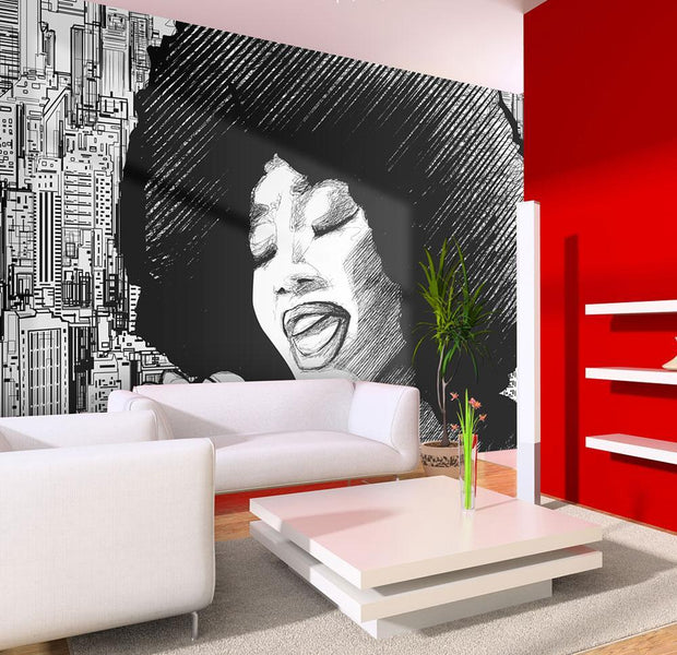 Wall mural - Jazz singer-TipTopHomeDecor