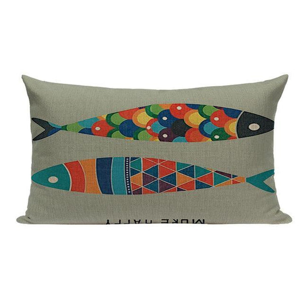 Nautical Marine Whale Sofa Throw Pillow Cushion Covers