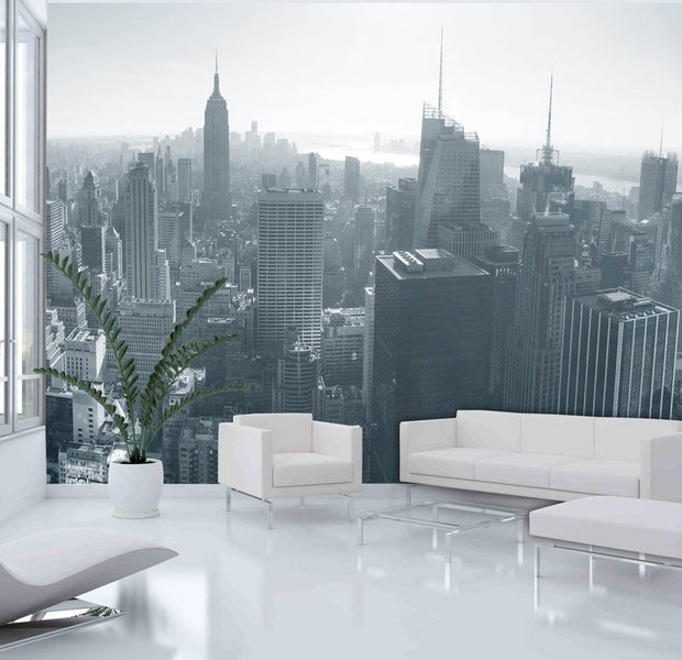 Wall mural - New York City skyline black and white-TipTopHomeDecor