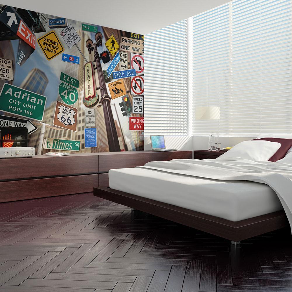 Wall mural - New York signposts-TipTopHomeDecor