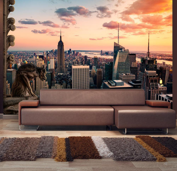 Wall mural - New York: The skyscrapers and sunset-TipTopHomeDecor