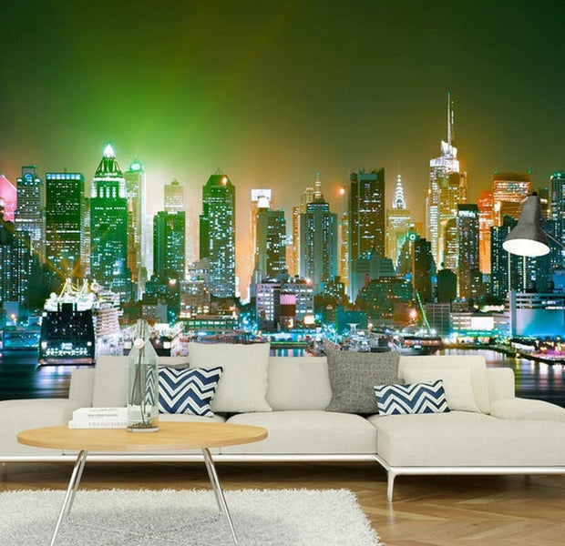 Wall mural - NY: Enlightened Harbour-TipTopHomeDecor
