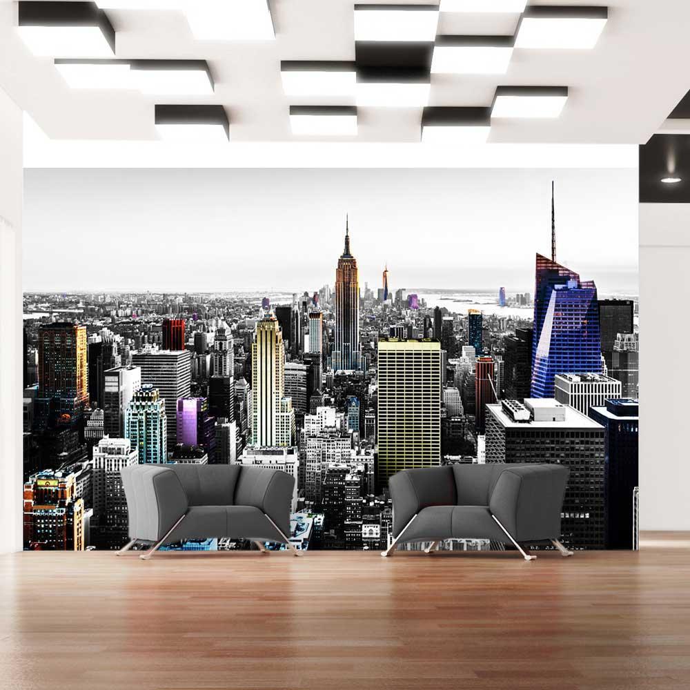 Wall mural - Iridescent skyscrapers-TipTopHomeDecor