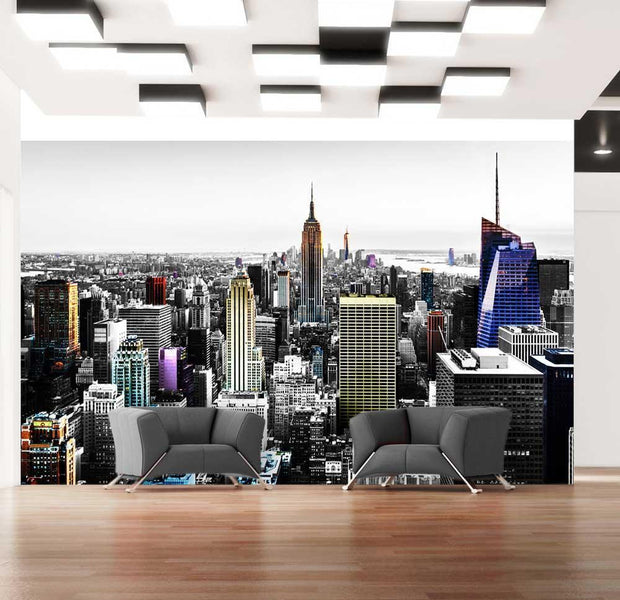 Wall mural - Iridescent skyscrapers-TipTopHomeDecor