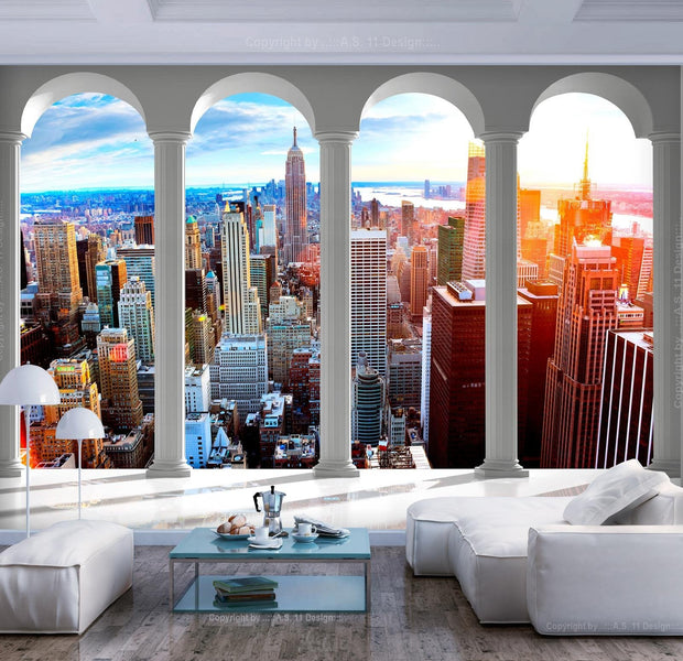 Wall mural - Pillars and New York-TipTopHomeDecor