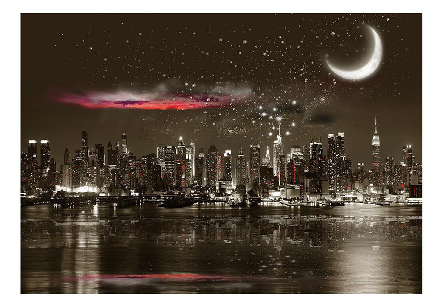 Wall mural - Starry Night Over NY-TipTopHomeDecor