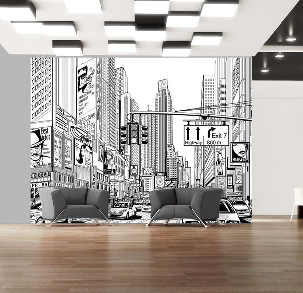 Wall mural - Street in New York city-TipTopHomeDecor