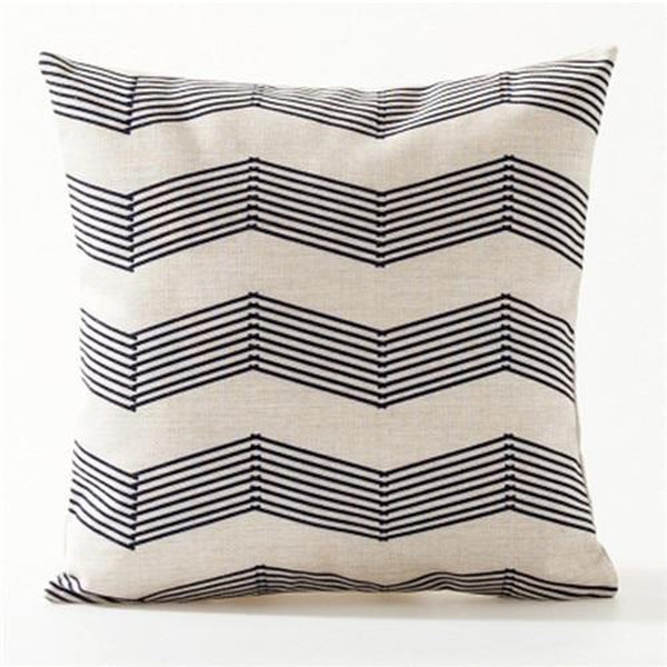 Nordic Abstract Triangle Stripes Throw Pillow Cases-Tiptophomedecor