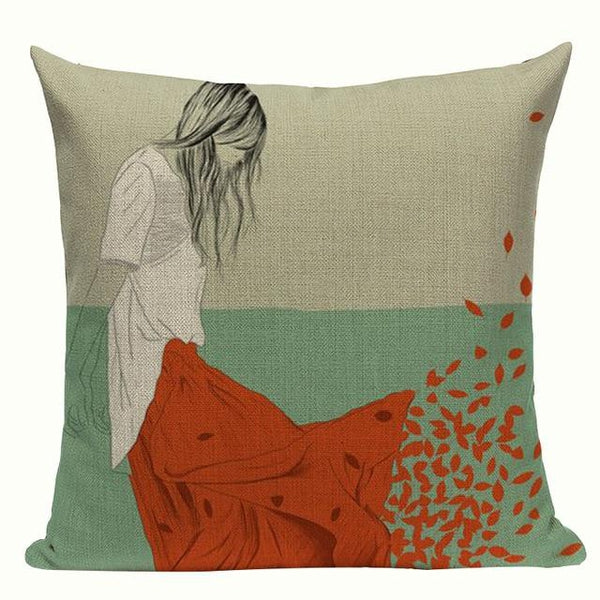 Nordic Style Tree Plant People Cushion Covers-TipTopHomeDecor