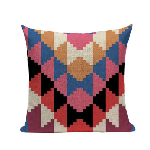 Nordic Vintage Colorful Abstract Modern Art Cushion Covers-Tiptophomedecor-Interior-Design-Home-Decor