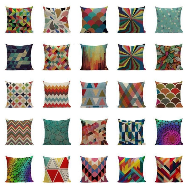 Nordic Vintage Colorful Abstract Modern Art Cushion Covers-Tiptophomedecor-Interior-Design-Home-Decor
