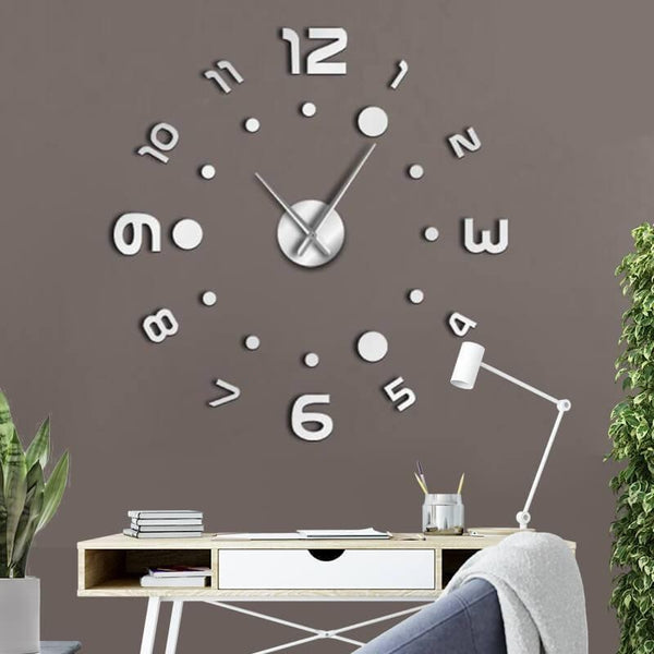 Number Dot 3D Wall Clock Decal-Tiptophomedecor-Interior-Design-Home-Decor