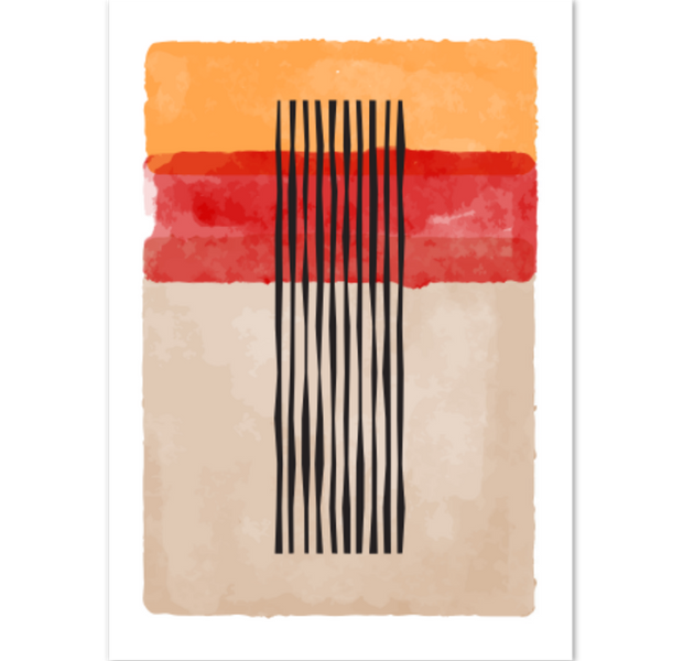 Summer Rain Fusion Abstract Poster 04