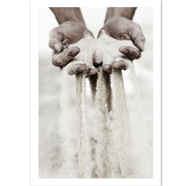 Slipping Sand Through Fingers Photo Poster