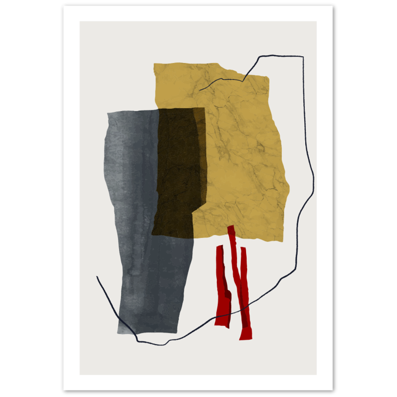 Modern Collage Art Abstract Poster