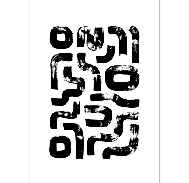 Rounded Rectangular Lines Poster