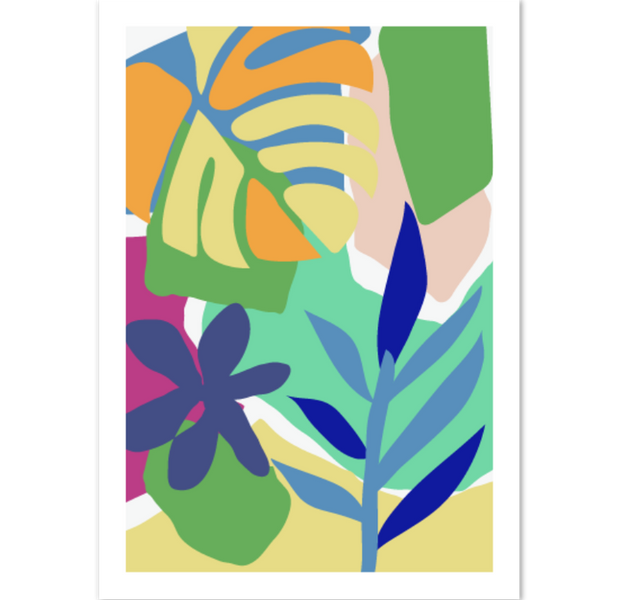 Colorful Tropical Botanical Poster 02