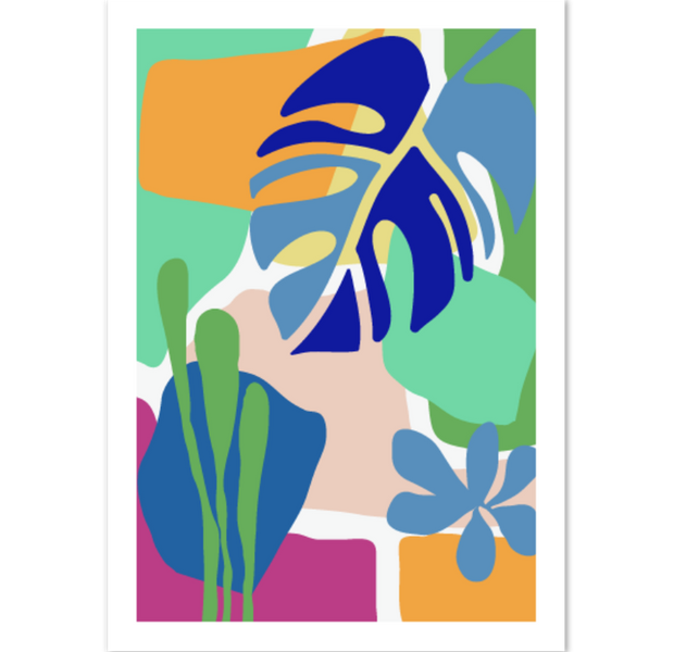 Colorful Tropical Botanical Poster 03