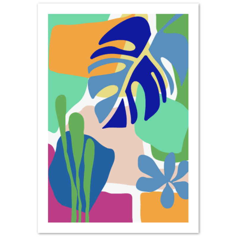 Colorful Tropical Botanical Poster 03