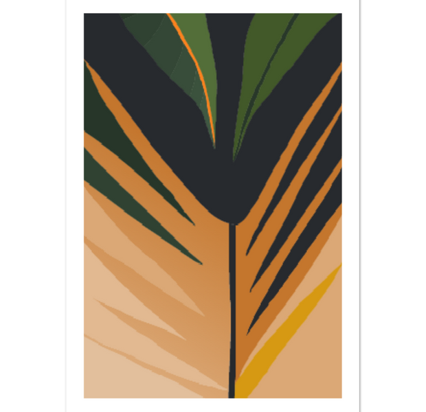 Minimalist Abstract Plant Illustration Poster 01