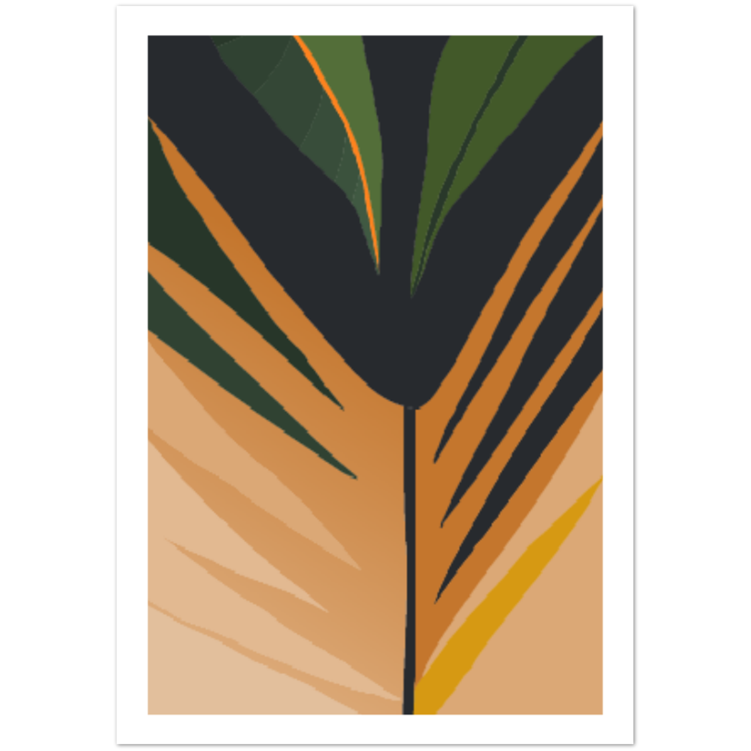 Minimalist Abstract Plant Illustration Poster 01