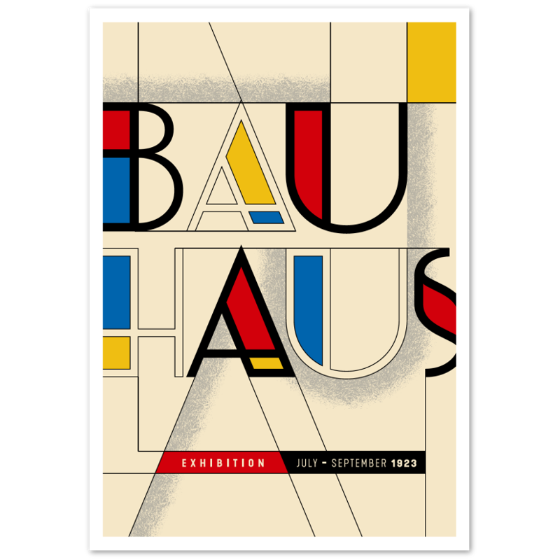 Bauhaus Exhibition Geometric Poster