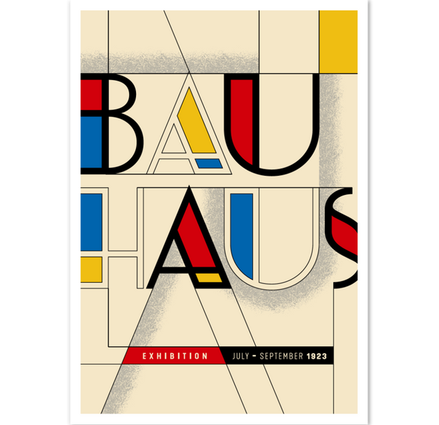 Bauhaus Exhibition Geometric Poster