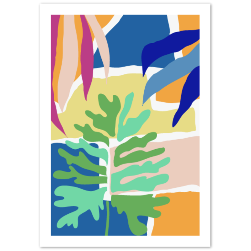 Colorful Tropical Botanical Poster 01