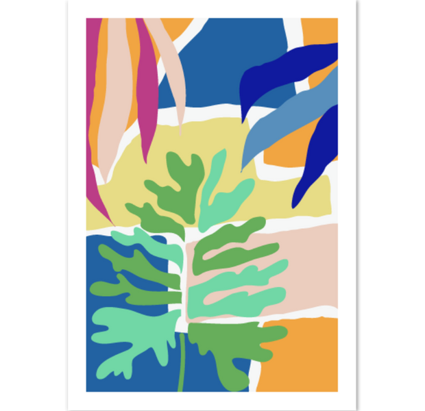 Colorful Tropical Botanical Poster 01