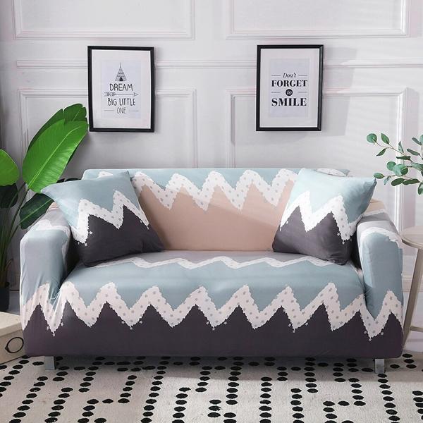 Pastel Zigzag Pattern Sofa Cover