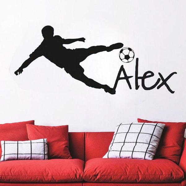Personalized Name Football Wall Decal Sticker-Tiptophomedecor-Interior-Design-Home-Decor