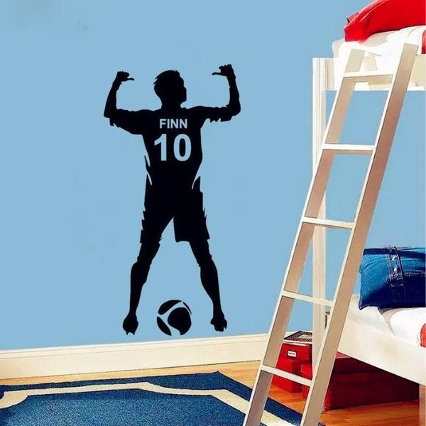 Personalized Name & Number Football Wall Decal-Tiptophomedecor-Interior-Design-Home-Decor