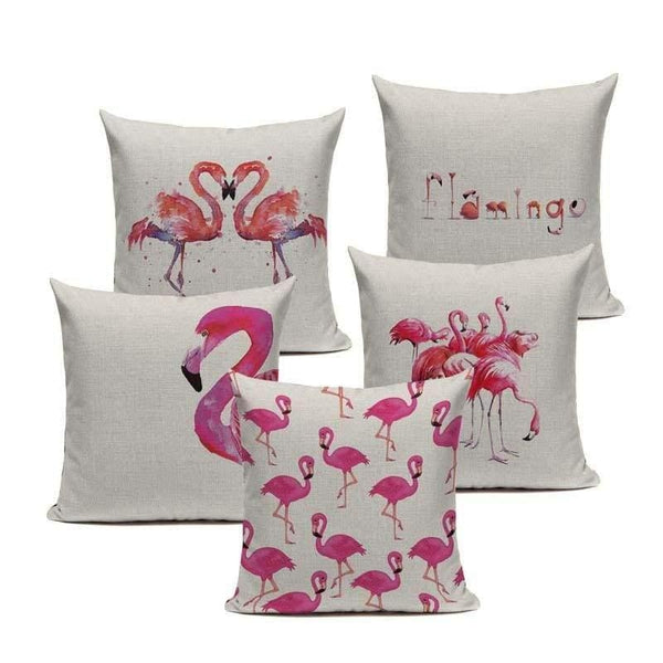 Tiptophomedecor Pink Flamingo Pillow Covers