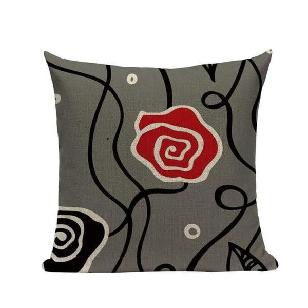 Red Black Modern Cushion Covers - Tiptophomedecor