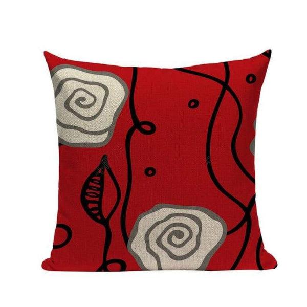 Red Black Modern Cushion Covers - Tiptophomedecor