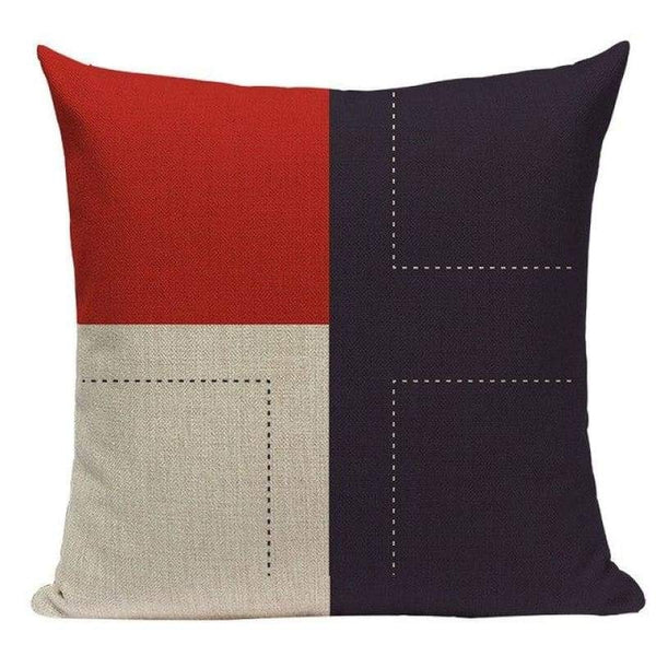 Red Dark Blue Cushion Covers-TipTopHomeDecor