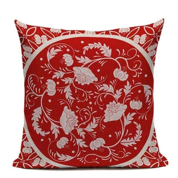 Red Retro Cushion Covers-Tiptophomedecor