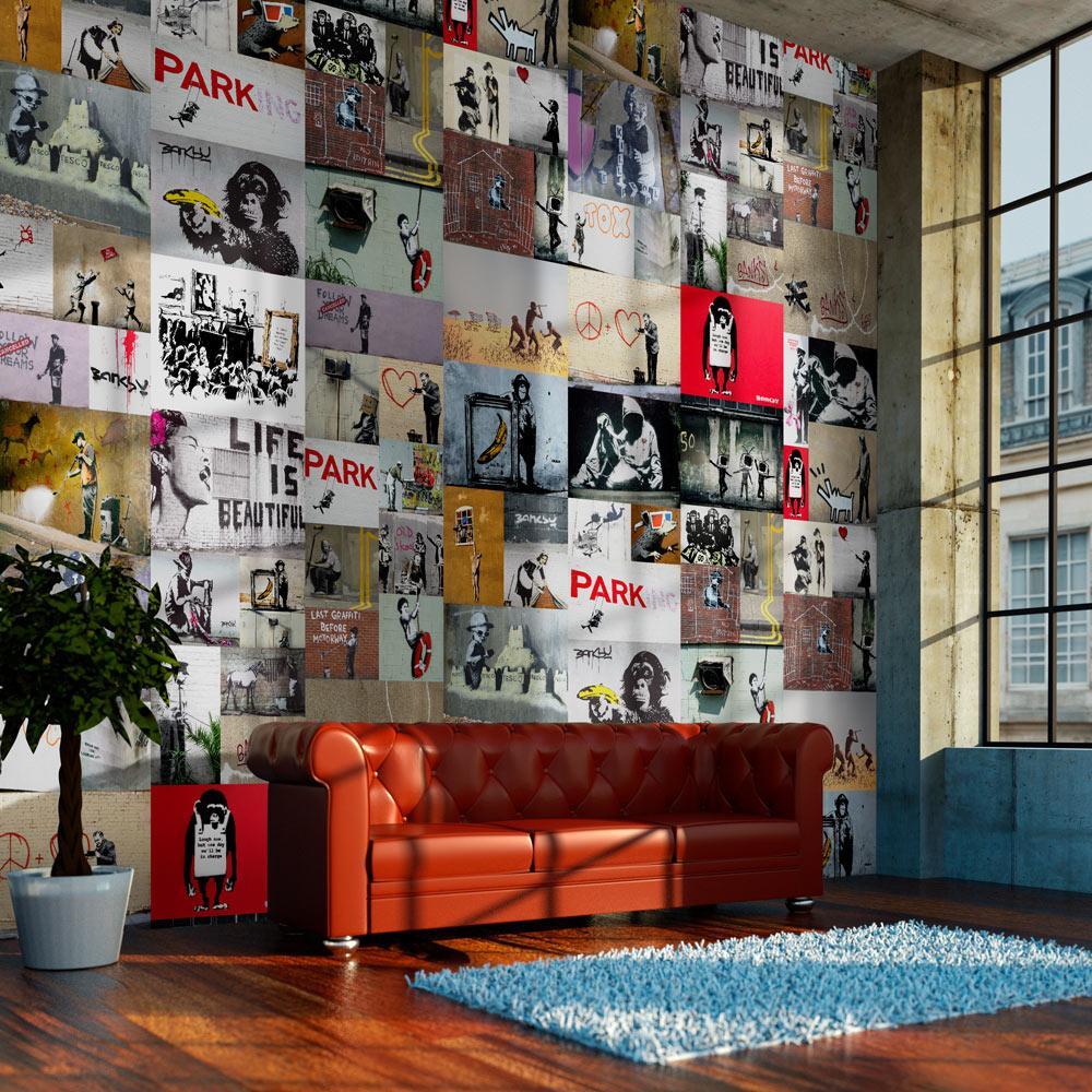 Wall mural - Banksy - a collage-TipTopHomeDecor