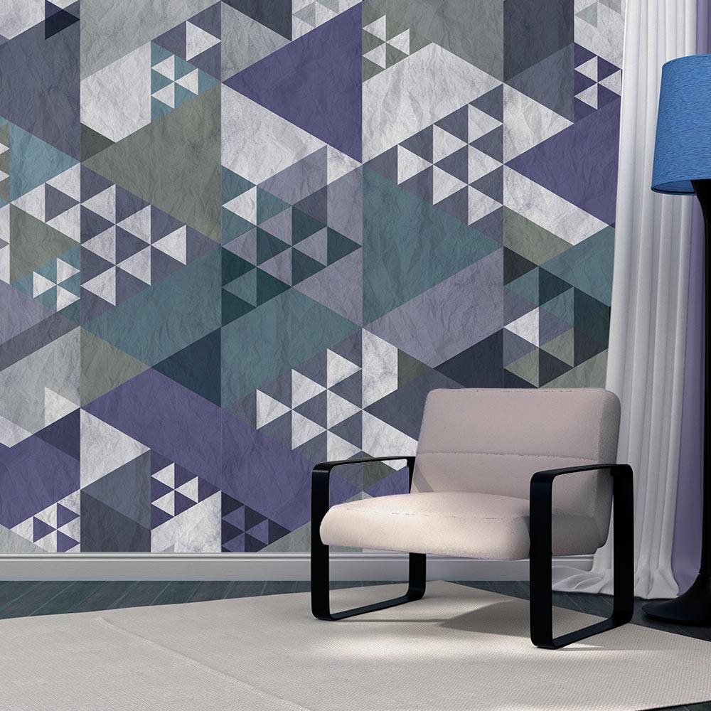 Wall mural - Blue patchwork-TipTopHomeDecor