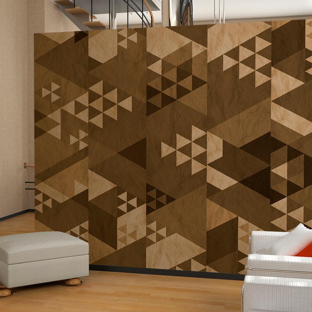 Wall mural - Brown patchwork-TipTopHomeDecor