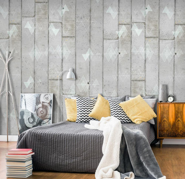 Wall mural - Concrete and Triangles-TipTopHomeDecor